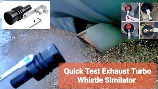 Quick Test Universal Turbo Sound Simulator Whistle Car Exhaust Pipe