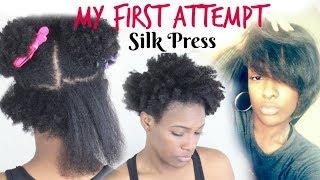 Silk Pressing my 4c Natural Hair for the FIRST TIME 