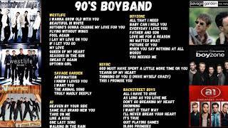 90S BOYBAND GREATEST HITS SONG  WestLife BackStreet Boys BoyZone Savage Garden A1 & NSYNC..