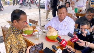 Presiden Jokowi dan Menhan Prabowo Jajan Bakso dan Es Degan di Pinggir Jalan 29 Januari 2024