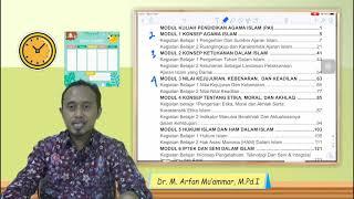 Pengantar Mata Kuliah Pendidikan Agama Islam  Perkuliahan Daring  Dr. M. Arfan Muammar M.Pd.I