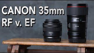 Review The Canon EOS RF 35mm f1.8 Macro v. the Canon EF 35mm f1.4L II USM for R5 Mirrorless Camera