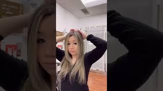 Balayage root melting my own hair #howto #colorcorrection #hairstylist #hairtransformation