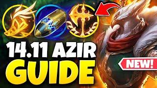 Patch 14.11 Azir Guide  10000000+ Mastery Points  Best Azir Builds