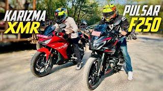 2024 Pulsar F250 Vs Karizma XMR 210  Drag Race  Pulsar F250 Vs Karizma Race