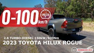 2023 Toyota HiLux Rogue 0-100kmh & engine sound