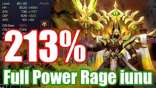 One Shot Counter Full Power CRDMG 213% Iunu is so dangerous【Summoners War RTA】