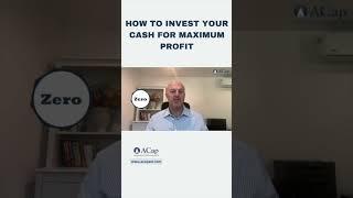 How to invest cash for maximum profit. #shorts #investing #cash
