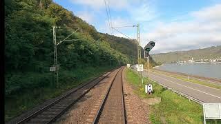 Führerstandsmitfahrt  Cabview linke Rheinstrecke Oberes Mittelrheintal Bacharach - Koblenz