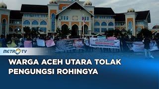 Ratusan Warga Aceh Utara Demo Tolak Pengungsi Rohingya