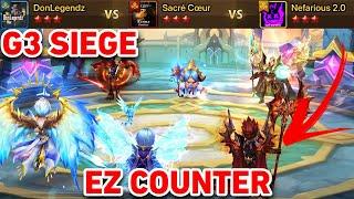 G3 Siege  DonLegendz vs Sacre Coeur vs Nefarious 2.0  #summonerswar