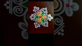 simple kolam design  new rangoli #shorts #muggulu #rangoli