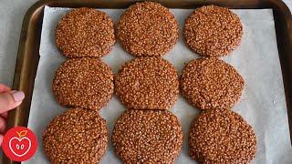 Crispy flourless cookies  NO wheat NO milk  only 3 ingredients with sesame seeds