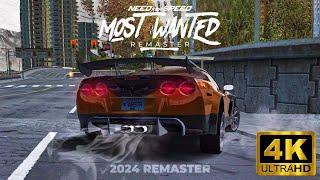 NFS Most Wanted 2024 Remaster  Defeating Blacklist 05 With Insane Police Chase 4K60FPS