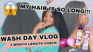 Length Check + Fenty Rant + Trying Onion Shampoo & Conditioner  Wash Day Vlog