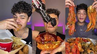 Ramizeinn tiktok compilation pt2  11 minutes of ramizienn eating spicy food  No reaction king