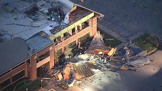 Sky 5 shows storm damage on Britton Road