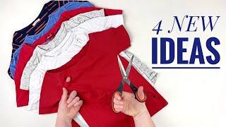 4 NEW IDEAS FROM OLD T-SHIRTS GREAT WAY TO RECYCLE CLOTHES