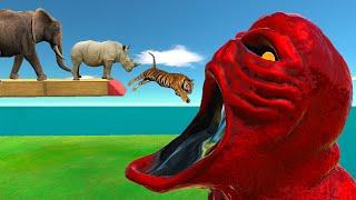 Who can Jump Over Titanus Red  ARBS - Animal Revolt Battle Simulator