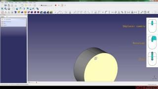 Freecad Tutoriel 01 Bien débuter Navigation en 3D et 1ère Pièce.