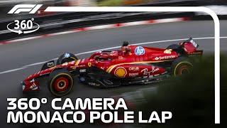 360 CAM Charles Leclerc Takes Pole Position  2024 Monaco Grand Prix
