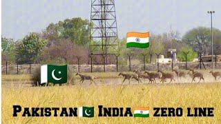 Pakistan India Zero line Border  Sath sath Gaon aik India ka or aik Pakistan ka