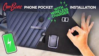 How to install CarBone phone pocket with wireless charging?