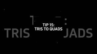 How to convert tris to Quads - Blender Tip #shorts #blender #3d #b3d