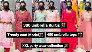 XXL party wear 300 umbrella tops hand work Kurtis #covaiqueens#9629036213MLXLXXL 