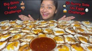 50 SUNNY SIDE UP EGGS EATING CHALLENGE  50 OMELETTE EATING CHALLENGE  50 EGGS EATING CHALLENGE