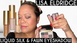 NEW Lisa Eldridge Liquid Silk All 5 shades & Fawn Eyeshadow Palette -Try on Swatch first impressions