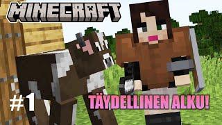 TÄMÄ OLI TÄYDELLINEN ALKU - Minecraft Survival Part 1