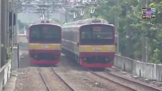 Trains KRL CommuterLine in Sawah Besar Station Jakarta Indonesia