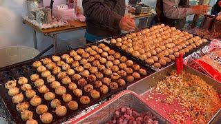 40 000 OCTOPUS Balls a day in Japan TAKOYAKI - Japanese Street Food