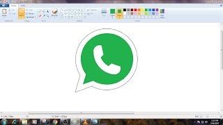 How to Draw WhatsApp Logo in MS Paint from Scratch