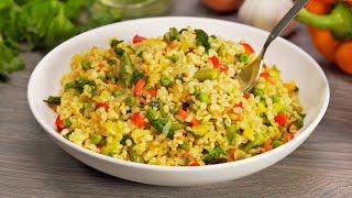 Bulgur With Vegetables. Easy Tasty Healthy and Pleasant Recipe by Always Yummy