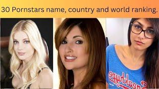 Pornstars name country and world ranking.