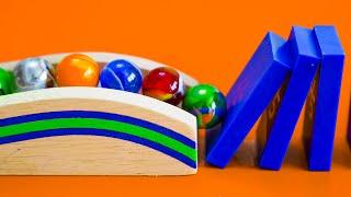 AMAZING Domino & Marble Tricks ft. Jelles Marble Runs