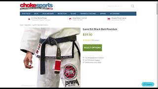 How to order a custom Isami BJJ Black Belt from ChokeSports.com