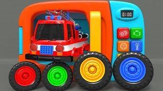 Learn Colors Red Fire Truck Street Vehicle Assemble Toy Car Surprise Eggs with Microwave Toy  ZORIP