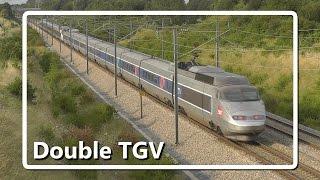 Double TGV at full speed on LGV Nord