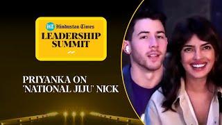 National Jiju Nick Jonas Priyanka Chopra on laddoos & India trip #HTLS2020