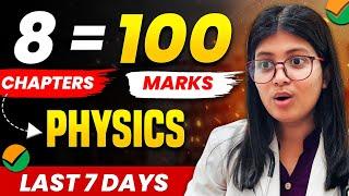 8 Chapters = 100 Marks Physics Last 7 days  NEET 2024 Last chance dont miss it 