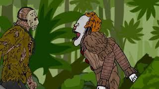 IT Pennywise vs Jason Voorhees - Drawing cartoons 2