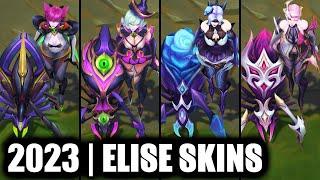 ALL ELISE SKINS SPOTLIGHT 2023  League of Legends