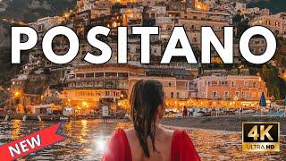 4K  POSITANO Italy Amalfi Coast WALKING TOUR WITH SUBTITLES Story DRONE August 2023