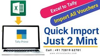 How to Import Data From Excel to Tally Prime  Import All Voucher in Tally  Call +91 7281962781