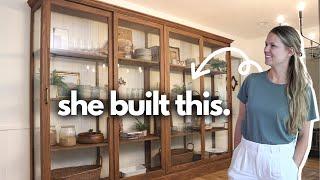 My Wife Built A MASSIVE China Cabinet From Scratch  DIY Budget Friendly China Cabinet Build