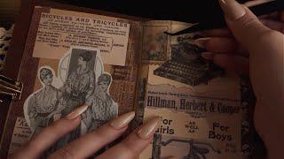 ASMR vintage journal  chill paper sounds no bgm