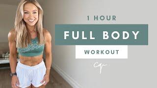 1 Hour FULL BODY WORKOUT at Home  No Equipment & No Jumping